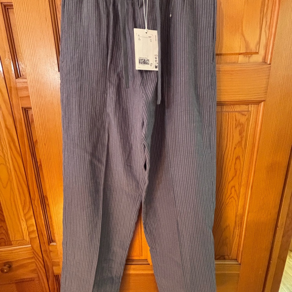 COS Navy Pinstripe Casual Pants NWT size 34R